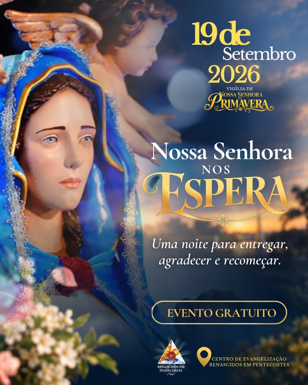 Cartaz da Vigília de Nossa Senhora da Primavera